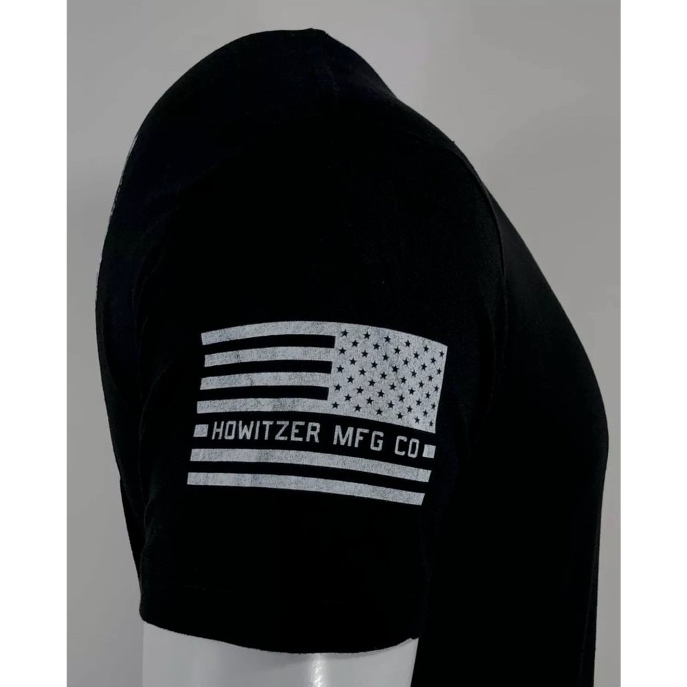Howitzer Style Men's T-Shirt PATRIOT TORN Black Mi - Picture 11 of 11